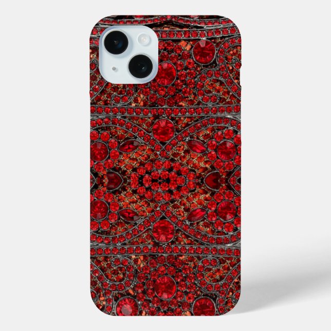 elegant sophisticated gold ruby red burgundy  Case-Mate iPhone case (Back)