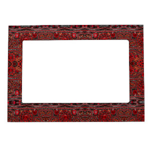 elegant sophisticated gold ruby red burgundy magnetic frame