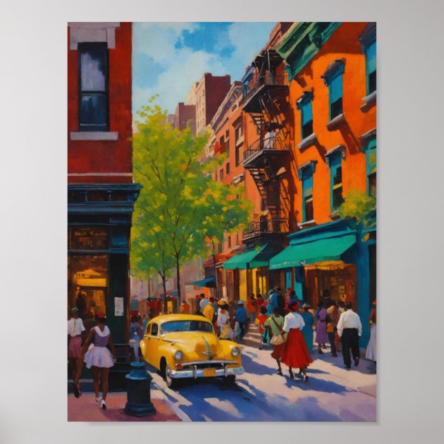 Elegant Sophisticated Harlem Renaissance Shoppes Poster (Front)