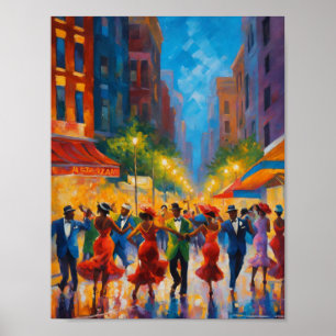 Elegant Sophisticated Harlem Renaissance Swing Poster