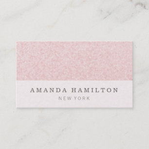 Elegant sophisticated light PINK GLITTER BEAUTY Business Card