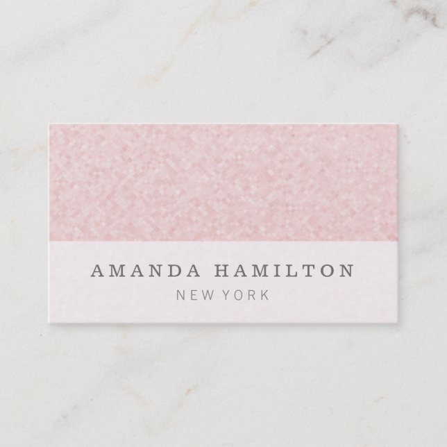 Elegant sophisticated light PINK GLITTER BEAUTY Business Card (Front)