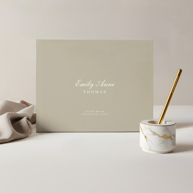 Elegant & Sophisticated Light Tan Baby Shower Guest Book (Elegant & Sophisticated Light Tan Baby Shower Guest Book)