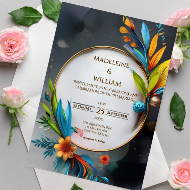 Elegant Sophisticated Luxury Botanical Wedding Invitation (Creator Uploaded)