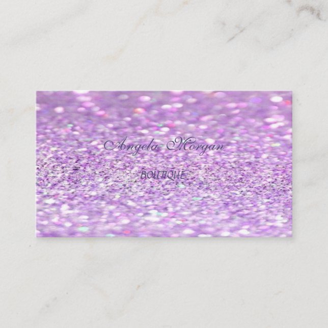 Elegant Sophisticated Modern Glittery Bokeh Business Card (Front)