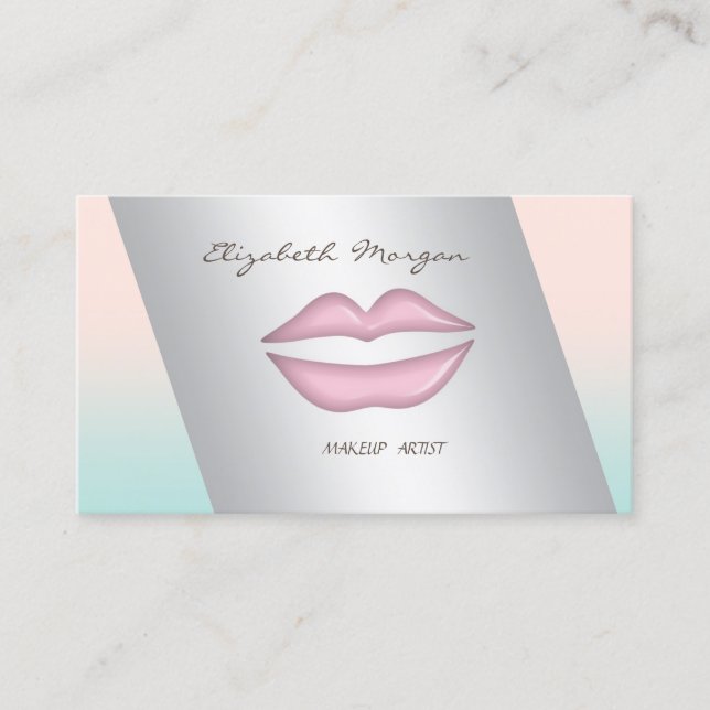 Elegant Sophisticated Modern Professional,Lips Business Card (Front)
