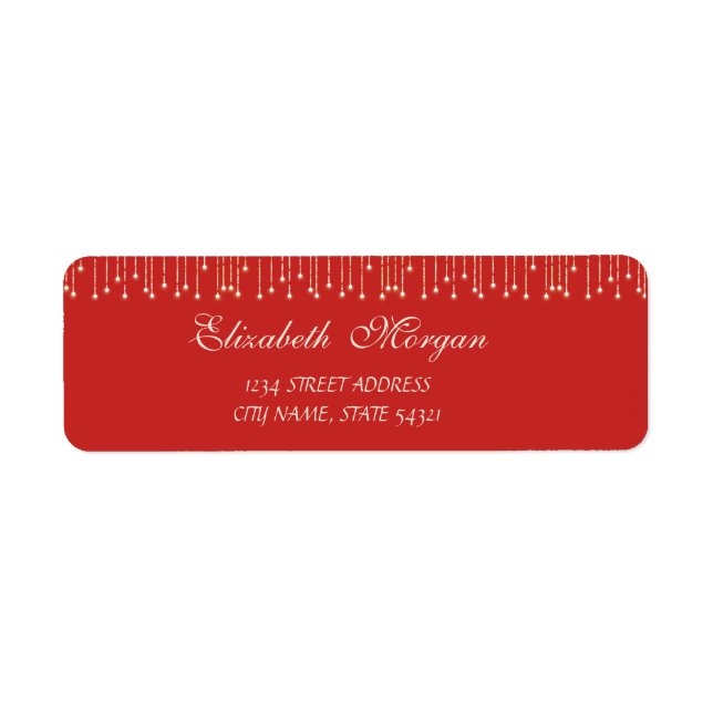 Elegant Sophisticated Red Address (Front)