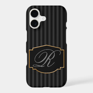 Elegant, Sophisticated Striped Monogram