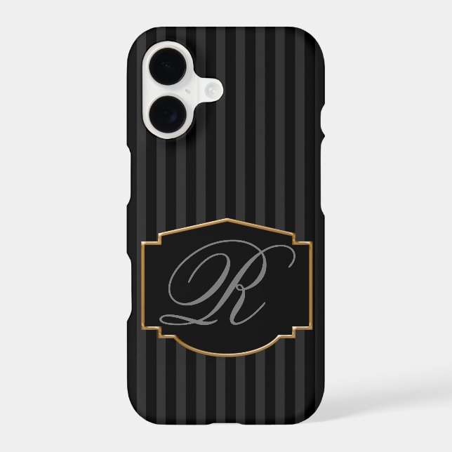 Elegant, Sophisticated Striped Monogram (Back)