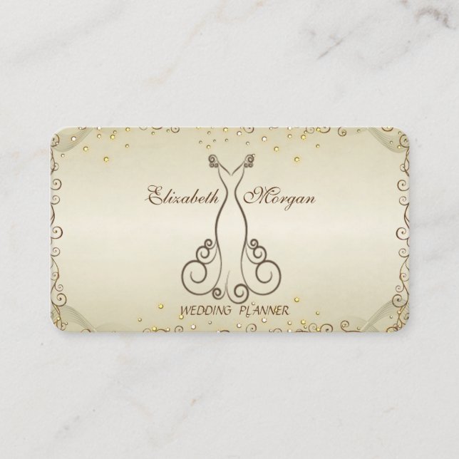 Elegant Sophisticated Stylish Professional,Dress Business Card (Front)