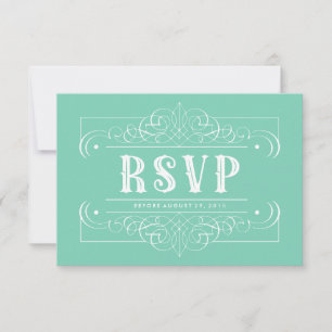 Elegant South Western Pastel Green RSVP Card