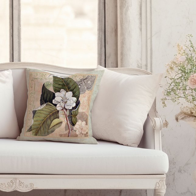 Elegant Southern Belle Magnolia Blossom Cushion (Creator Uploaded)