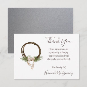 Elegant Southern Funeral Sympathy Thank You Cards