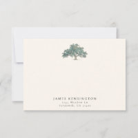 Elegant Southern Oak Tree Custom Name Address
