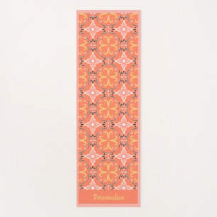 Elegant Southwest Pink Peach Design Yoga Namaste Mat