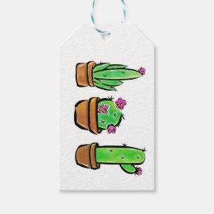 Elegant southwestern Cactus cacti succulents  Gift Tags