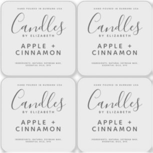 Elegant Soy Candle Clear Product Label