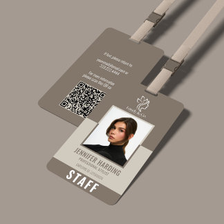 Elegant Spa & Salon Beauty Employee Badge ID Badge