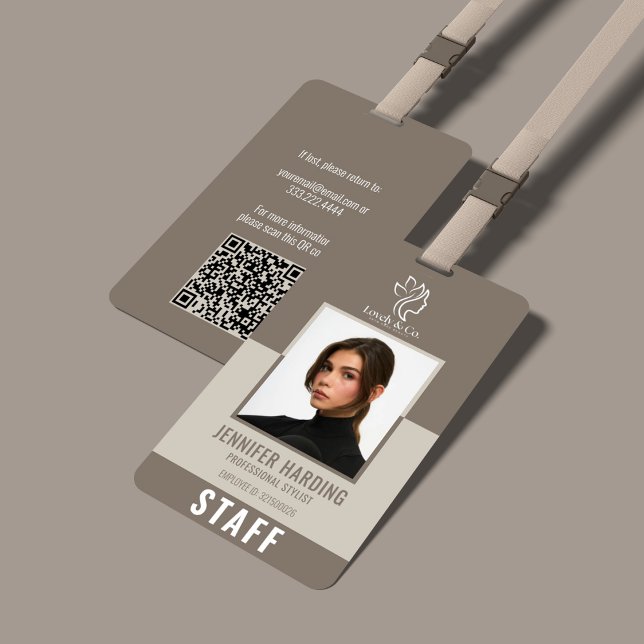 Elegant Spa & Salon Beauty Employee Badge ID Badge (Creator Uploaded)