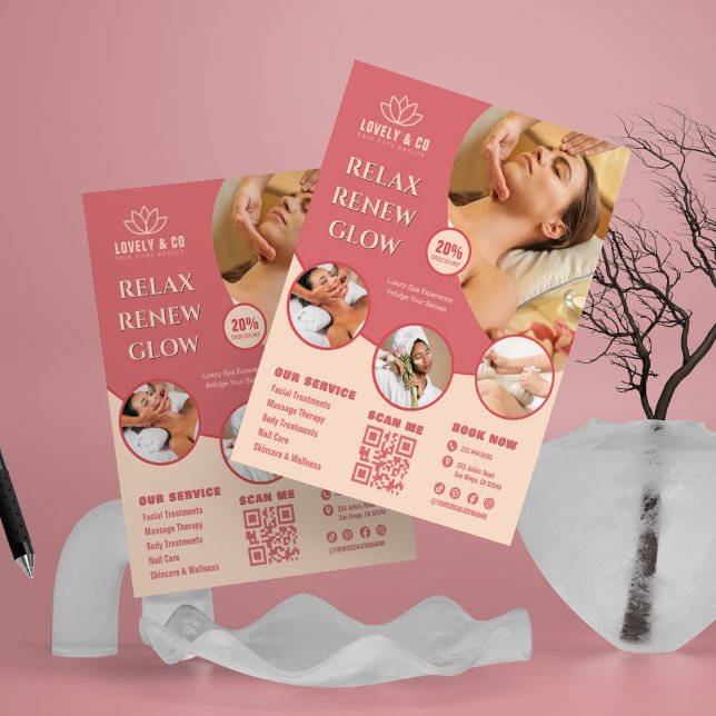 Elegant Spa & Salon Beauty Flyer Template (Creator Uploaded)