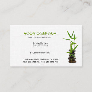 Elegant Spa / Skin Care / Massage Zen Appointment Card
