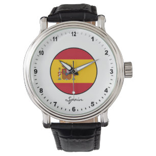 Elegant Spain Watch & Spanish Flag / Madrid