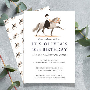 Elegant Spanish Equestrian Birthday Invitation
