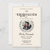Elegant Spanish Graduates Invitation Script