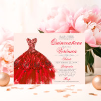Elegant Spanish Quinceañera Mis Quince RED roses