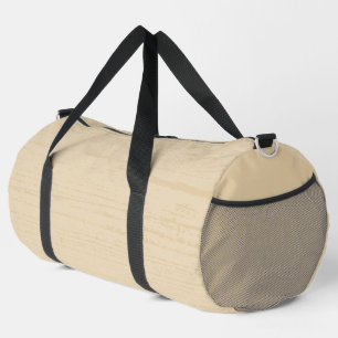Elegant Spanish White Wood Grain Duffle Bag