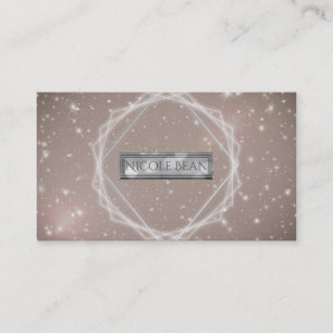 Elegant Sparkle Modern Geometric Glam Chic Business Card