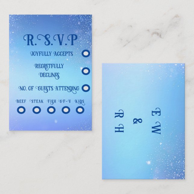 Elegant Sparkle Wedding  Enclosure Card (Front/Back)