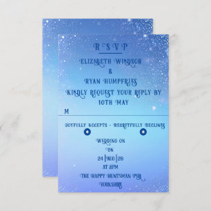 Elegant Sparkle Wedding RSVP Card
