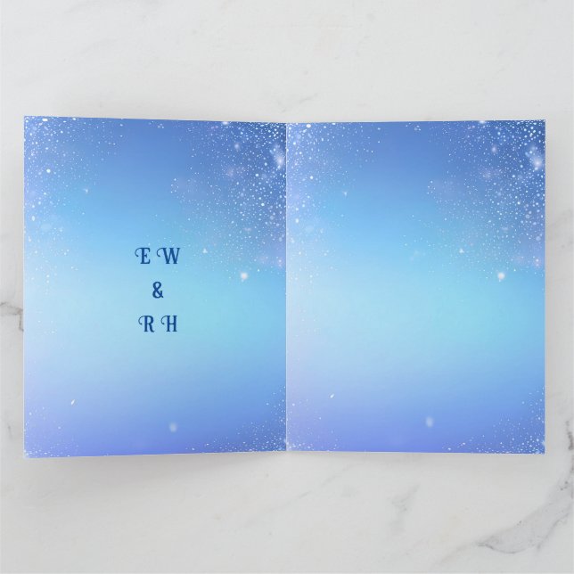 Elegant Sparkle Wedding  Thank You Card (Inside)