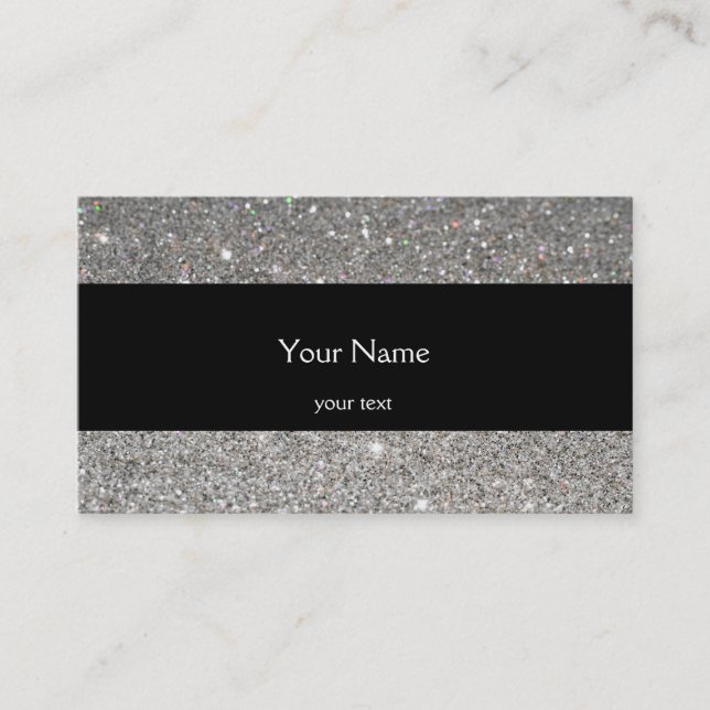 Elegant Sparkles & Glitter Business Card (Front)