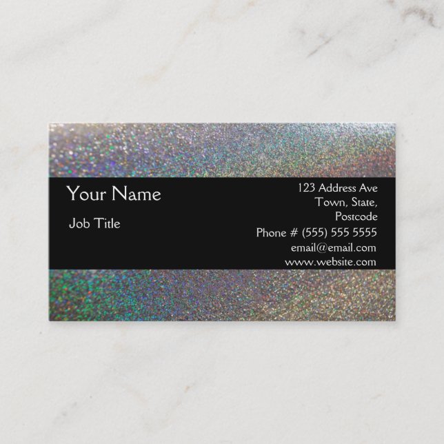 Elegant Sparkles & Glitter Business Card (Front)