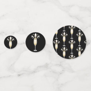 Elegant Sparkling Champagne Flute Confetti