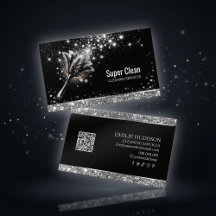 Elegant Sparkling Cleaning Service Business Card
