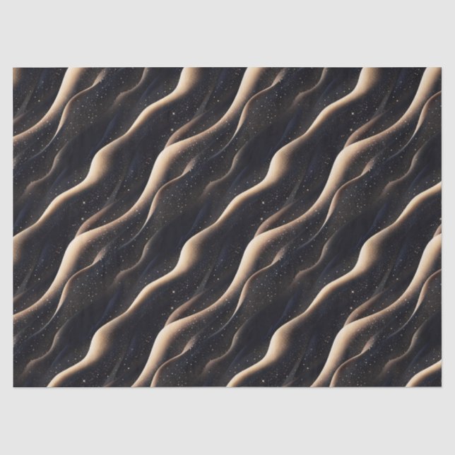 Elegant sparkling fantasy sand dune textures tissue paper (Front)