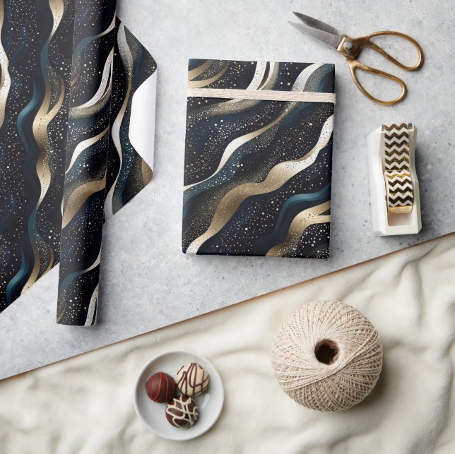 Elegant sparkling fantasy sand dune textures wrapping paper (Crafts)