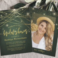 Elegant Sparkling Gold String Lights Bridal Shower