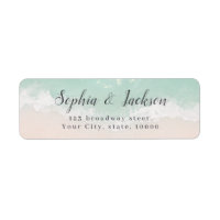 Elegant sparkling ocean beach Return Address