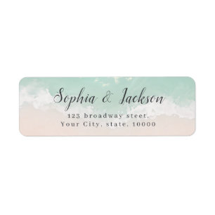 Elegant sparkling ocean beach Return Address