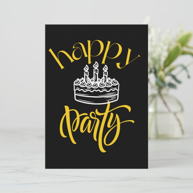 Elegant Sparkling Party Celebration Thank You Card (Standing Front)