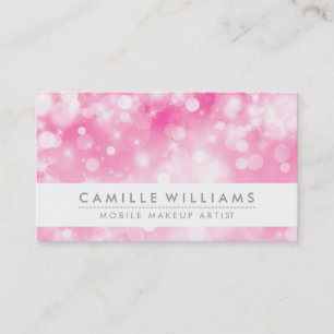 ELEGANT SPARKLY LIGHT whimsical cute pink bokeh Business Card