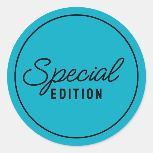Elegant Special Edition Script Classic Round Sticker (Front)