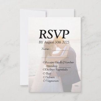 Elegant Special RSVP Wedding Invitation Card