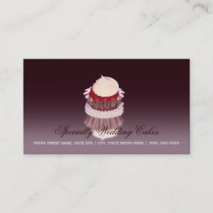 Elegant Speciality Wedding Cake Bakery With QR Cod Business Card