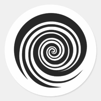 Elegant Spiral Art in Minimalist Style Classic Round Sticker