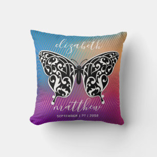 Elegant Splendour of Life Butterfly Pillow Design